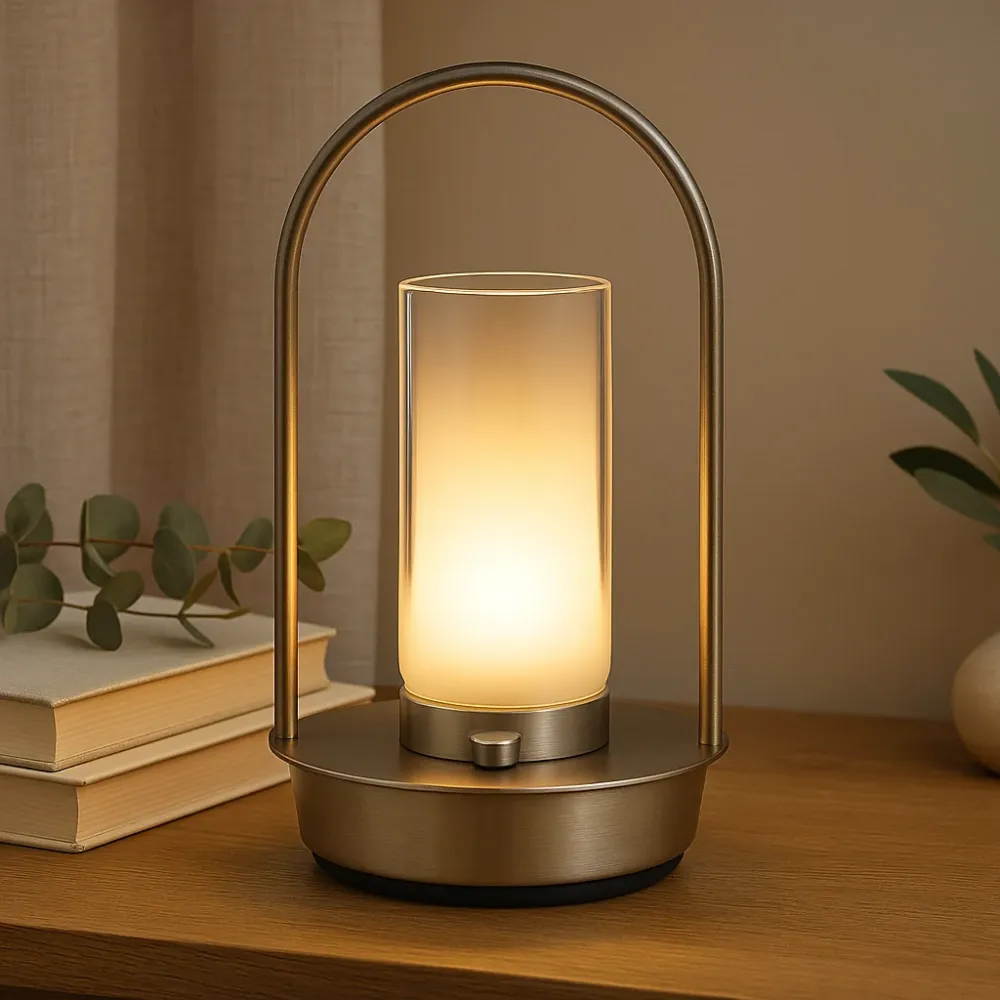 Lanterna da comodino portatile LED ricaricabile USB-C con dimmer e controllo tattile