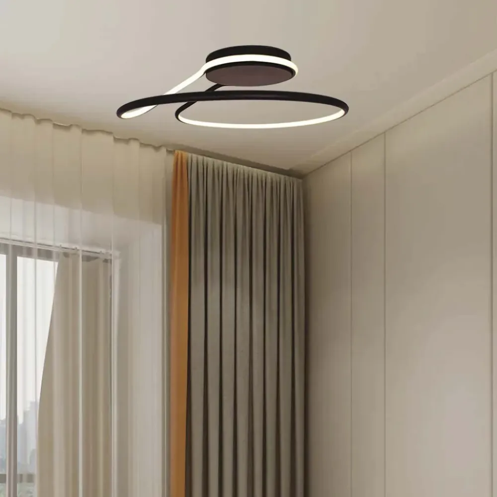 Lampadario LED v-tac dal Design Moderno Rotondo 54W 5330lm Alluminio Dimmerabile TRIAC nero 4000К 6923 VT-7762