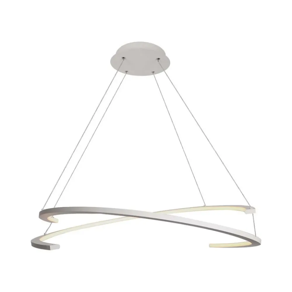 Lampadario LED V-TAC Sospensione con 2 Mezzaluna 48W Colore Bianco 80*120cm 4000K Triac Dimmerabile 3000K SKU 14987