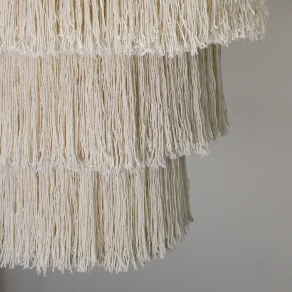 Lampadario macramè, naturale