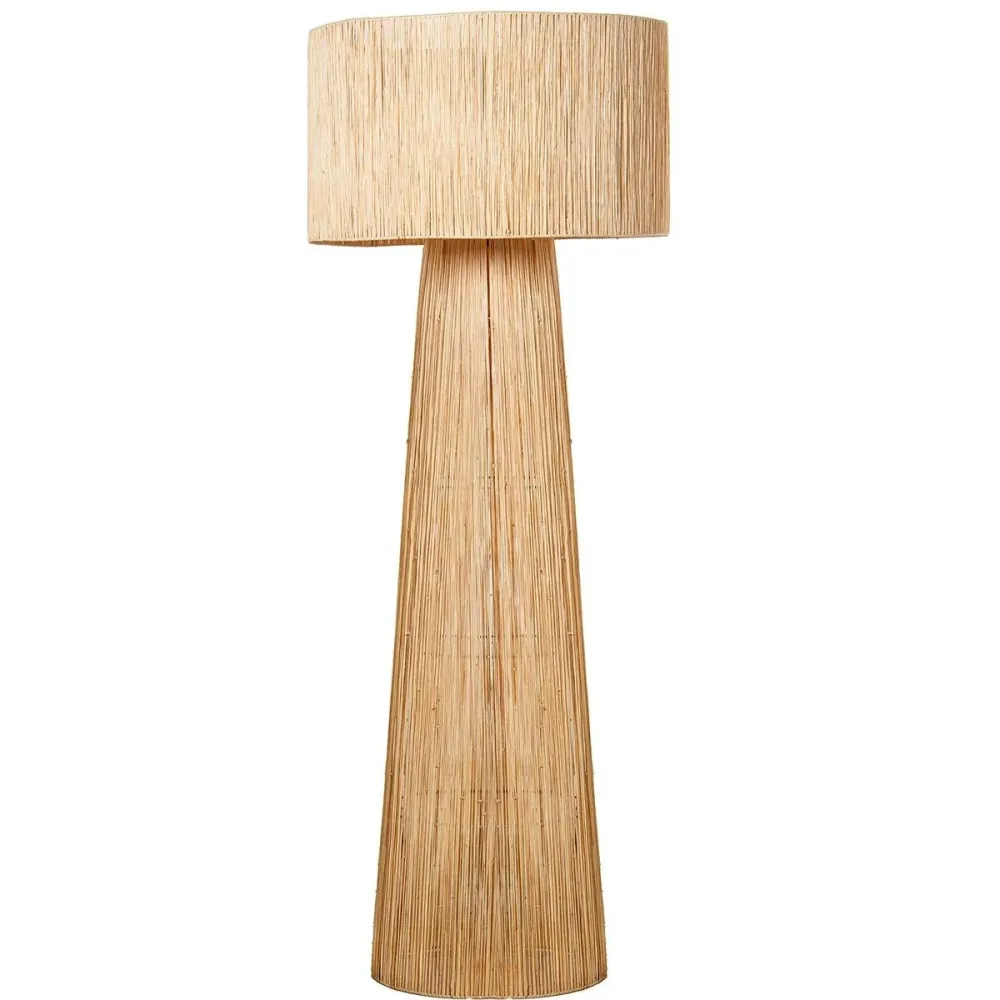 LAMPADA DA TERRA RATÁN NATURALE Alexandralifelike