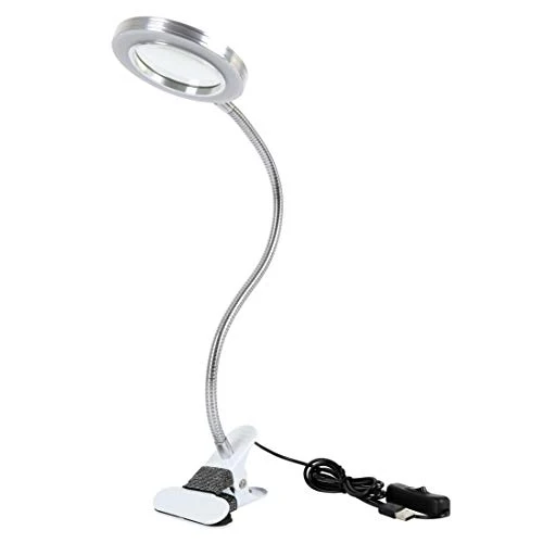 Lampada Estetista con Lente d'Ingrandimento 8 Diottrie,Lampada LED USB...