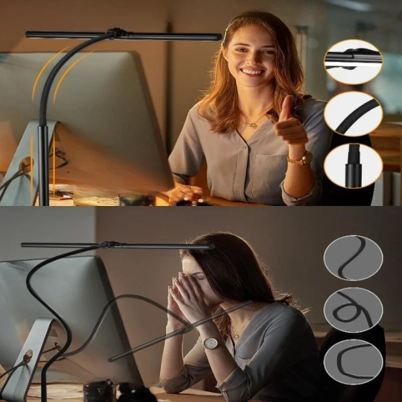TASKBRIGHT – Lampada da scrivania LED flessibile collo d'oca per ufficio e casa Cozey Maison