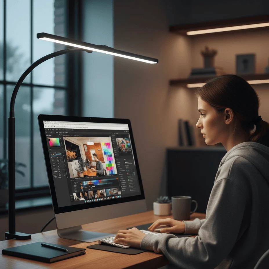 TASKBRIGHT – Lampada da scrivania LED flessibile collo d'oca per ufficio e casa Cozey Maison