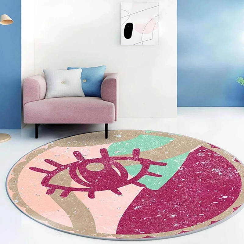 Termostato Digitale Tappeto modernista fantasia Tappeto viola multicolore astratto con motivo rossetto Tappeto lavabile pe...