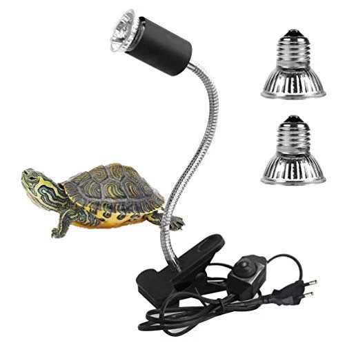 LEDGLE Lampada Tartarughe Acqua, UVA UVB Riscaldante, 25W+50W