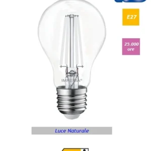 Imperia Goccia led filamento bianco E27 4000K luce naturale 12w 1521LM equivalente 100w 213889