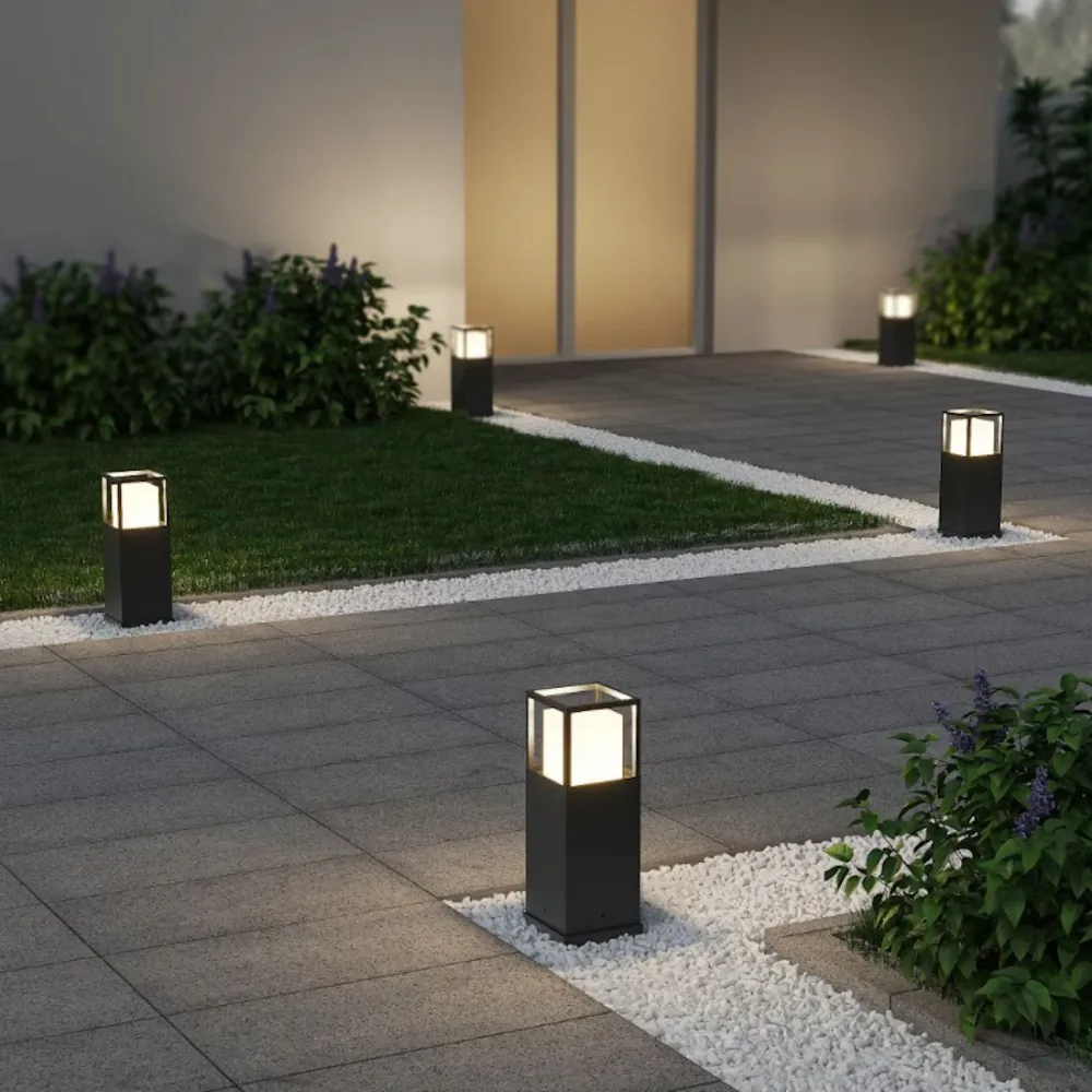 Witham - Lampioncino LED 14,5W, 3 tonalità di luce, IP54, altezza 40 cm