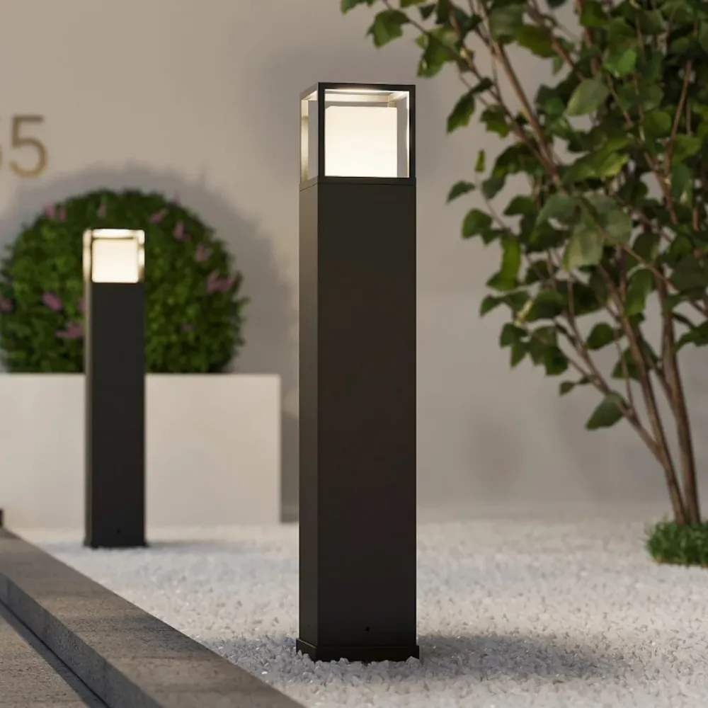 Witham - Lampioncino LED 14,5W, 3 tonalità di luce, IP54, altezza 80 cm