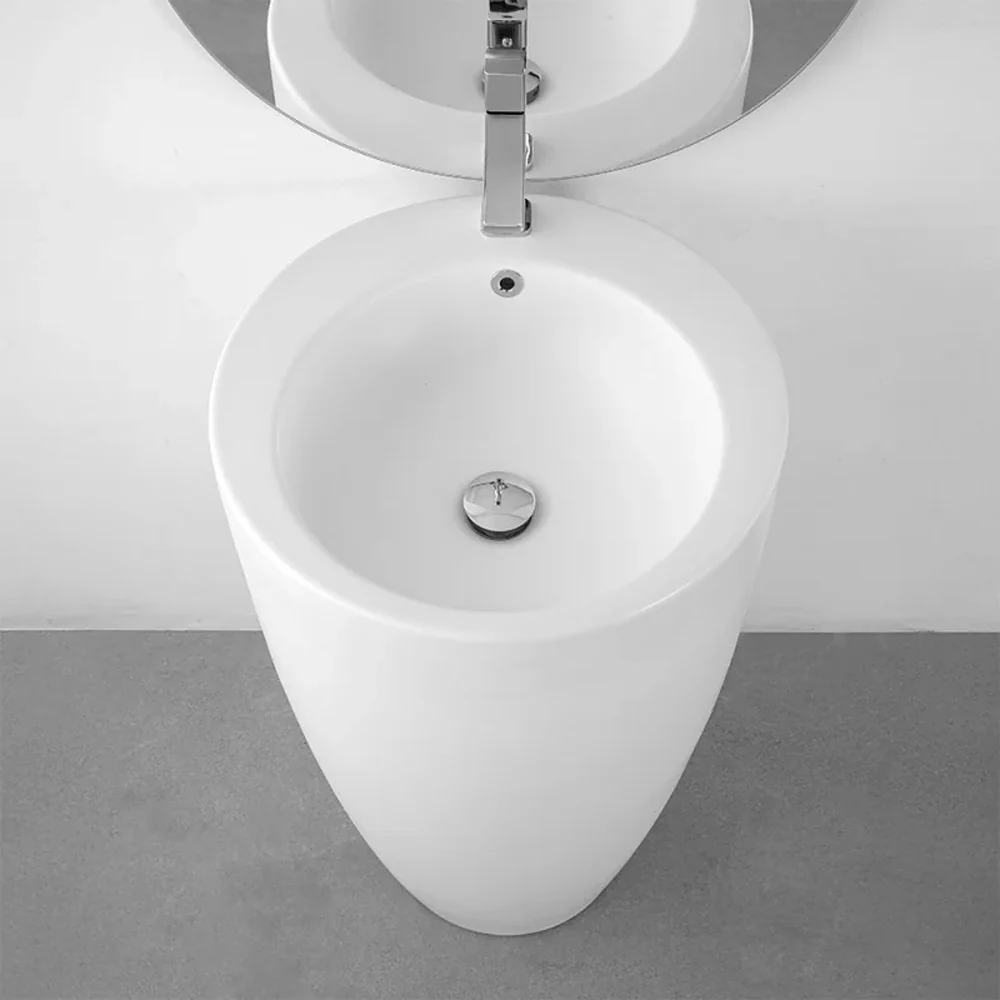 Lavabo freestanding Bathcore Materiale ceramica - Colore Bianco Opaco