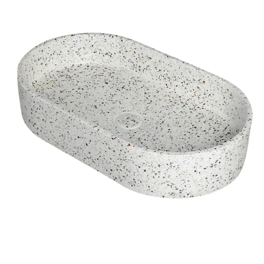 Lavabo Da Appoggio Mineralmarmo Karag Linus - Stracciatella