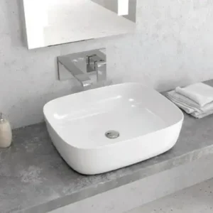 Lavabo Da Appoggio Ceramica Bianca 50x40 WKG2413A