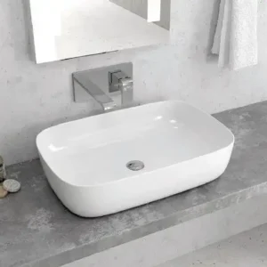 Lavabo Da Appoggio Ceramica Bianca 60x39 WKG2413P