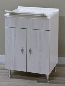 Lavatoio Antonella 60x50 con Sifone Colore Bianco Portuna