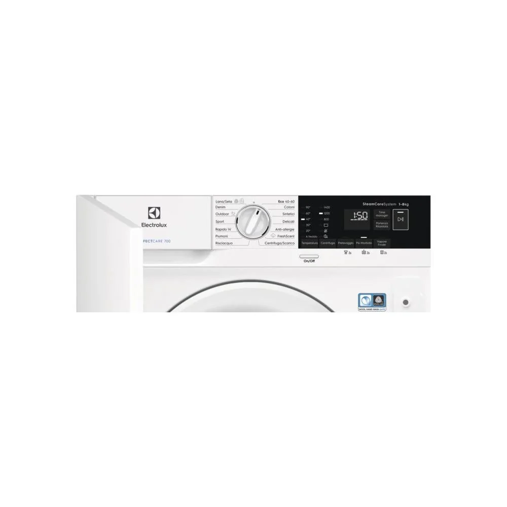 Lavatrice Incasso Electrolux SERIE 700 Ew7F484Bi 8 Kg 1400 Giri Classe D (A81,9xL59,6xP54) Vapore Pro SensiCare