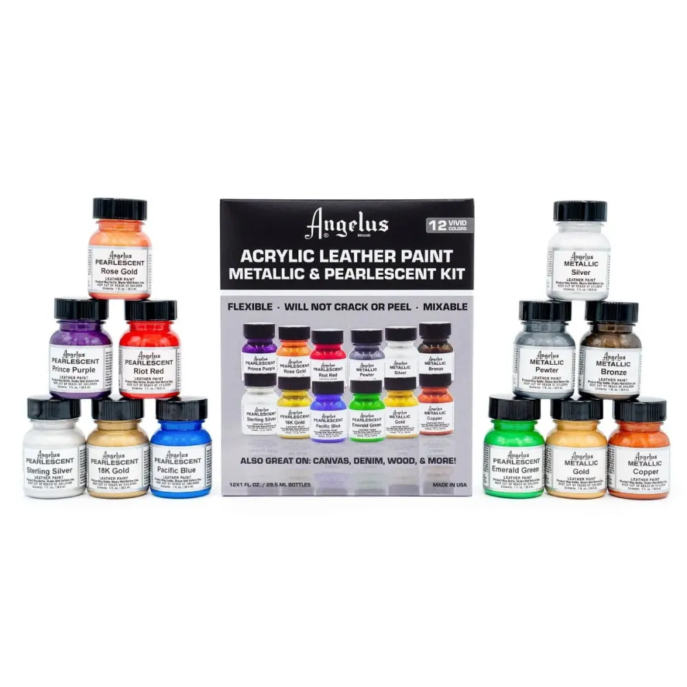Kit colori perlescenti e metallizzati - 12 colori