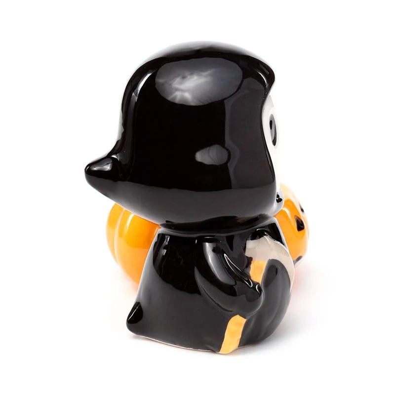 Portacandela tealight Halloween teschio ceramica mietitore Grim Reaper
