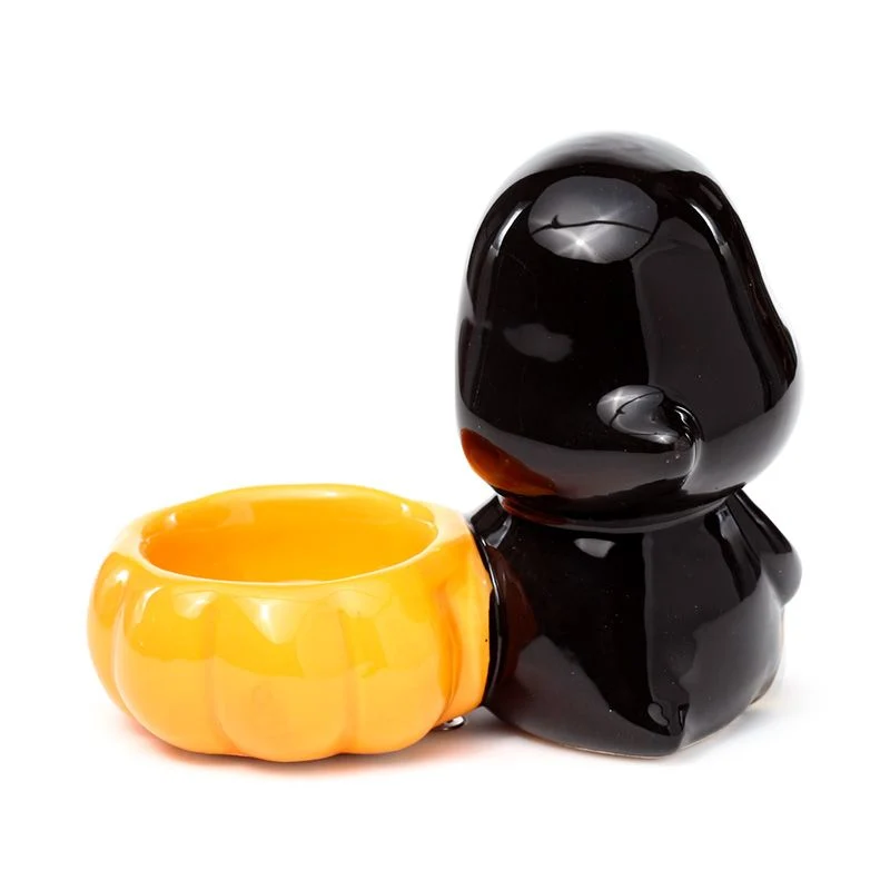 Portacandela tealight Halloween teschio ceramica mietitore Grim Reaper