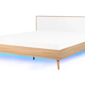 EU Super King Size Bed LED Light Wood SERRIS per Stampanti e Scanner