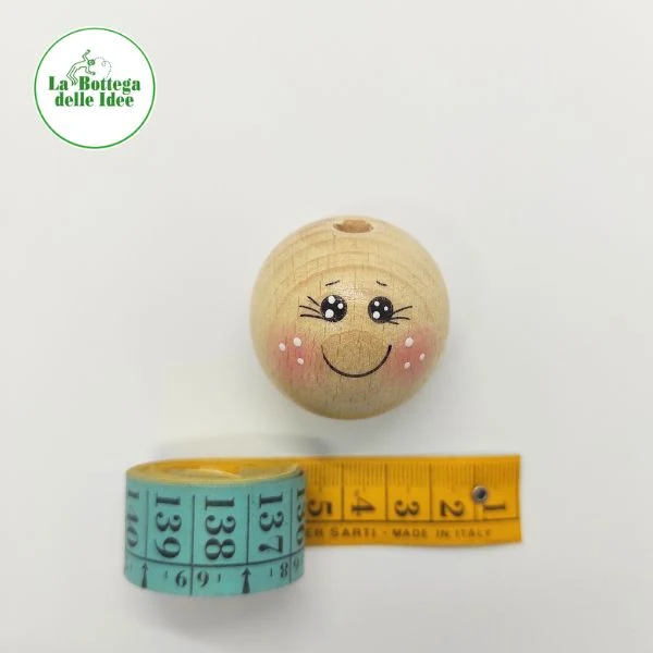 Testina D. 40 mm - legno naturale