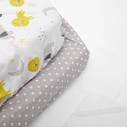 Set 3 Pezzi | 2 Lenzuola Next2Me Compatibili 83x50cm + 1 Coprimaterasso...