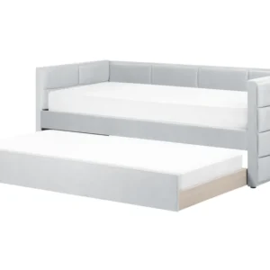 Velvet EU Single Trundle Bed Light Grey CHAVONNE