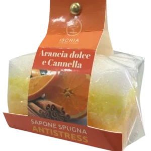 Sapone Spugna Antistress arancia e cannella - 75 gr