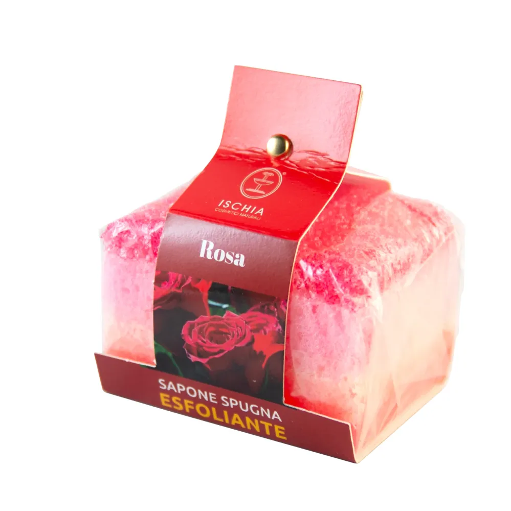 Sapone Spugna Esfoliante alla Rosa - 75 gr