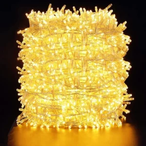 Quntis 100M (328ft) 500 LED Luci Stringa Impermeabili – Standard UE Decorazioni Natalizie e Festive per Esterni