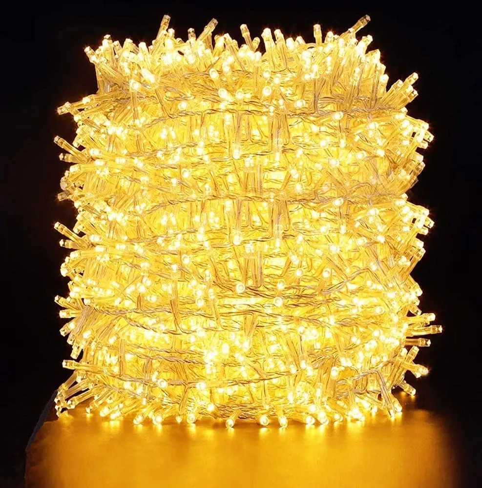 Quntis 100M (328ft) 500 LED Luci Stringa Impermeabili – Standard UE Decorazioni Natalizie e Festive per Esterni