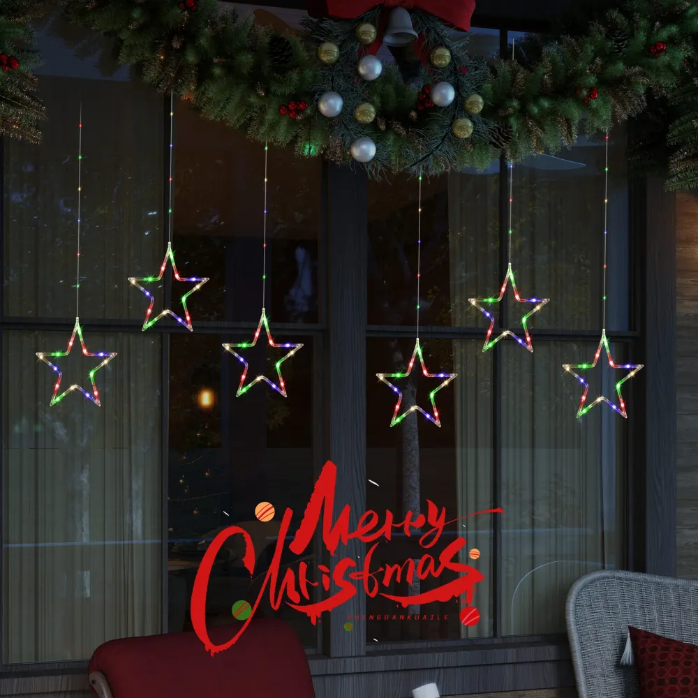 Quntis Luci Decorazione Natalizia 3 Stelle – 45 LED con 8 Modalità di Luce per Decorazione Festiva