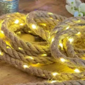 CORDA CON MAXI GOCCE LED BIANCO 5MT PER ESTERNO