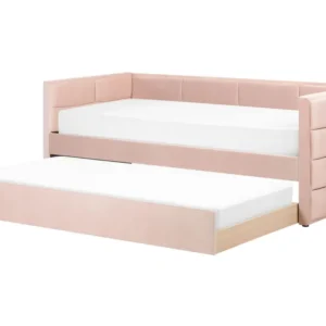 Velvet EU Single Trundle Bed Pink CHAVONNE