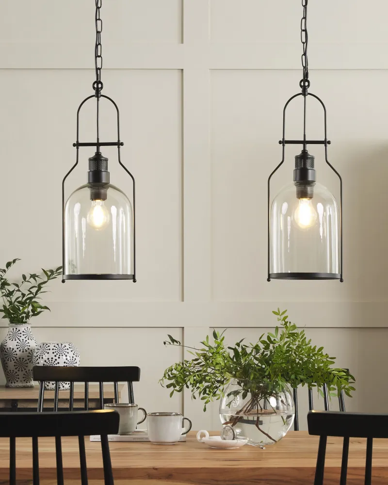Sbiancante Tessuti Metal Pendant Lamp Nero puro BASHILO
