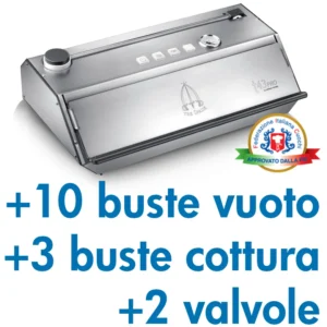 Ⓜ️🔵🔵🔵👌 Tre Spade T-43 PRO - Confezionatrice sottovuoto QUALITÀ PROFESSIONALE, ACCIAIO INOX e ABS, con dotazione 10 buste v...