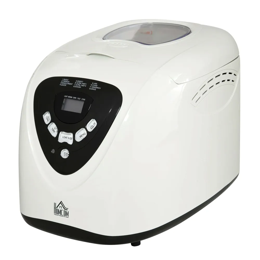Macchina per il Pane 12 Programmi 600W Bianca