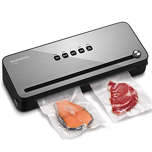 Macchina Sottovuoto per Alimenti Bonsenkitchen, Sigillatore Nero 01