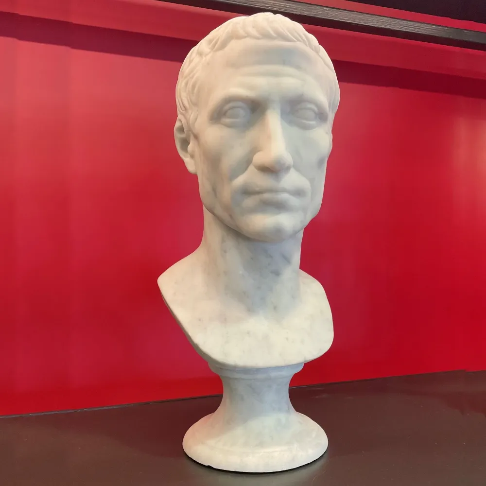 New - Giulio Cesare - Busto Scolpito marmo 47 cm