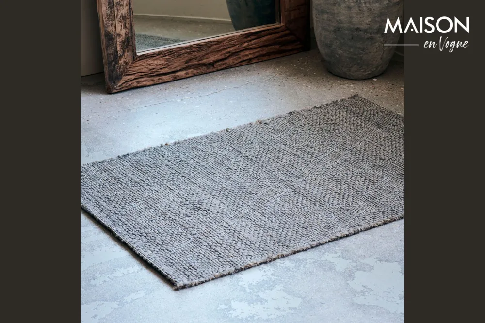 Tappeto iuta grigio 130x85 cm Mara House Doctor - 130cm con Protezione 3 Strati