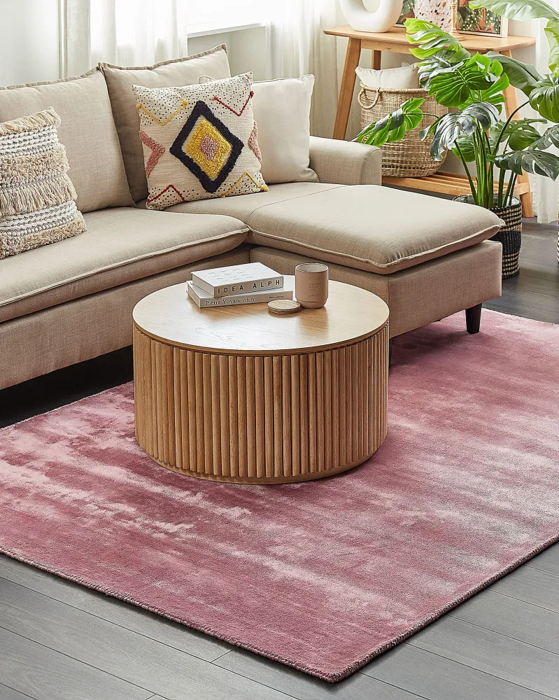 Tappeto viscosa rosa 160 x 230 cm GESI II