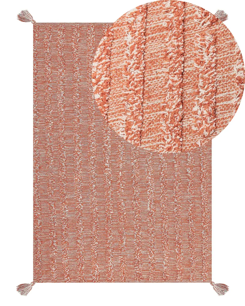 Ago Regolabile Tappeto cotone arancione 160 x 230 cm MUGLA