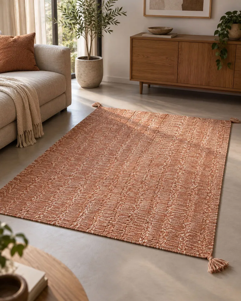 Ago Regolabile Tappeto cotone arancione 160 x 230 cm MUGLA