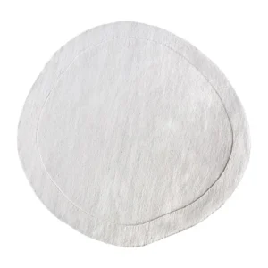 Kit per Tappeto Tappeto organica tondo 300 x 300 cm 100% Lana di artigianato 2200 g/m2 Panna WILLOW