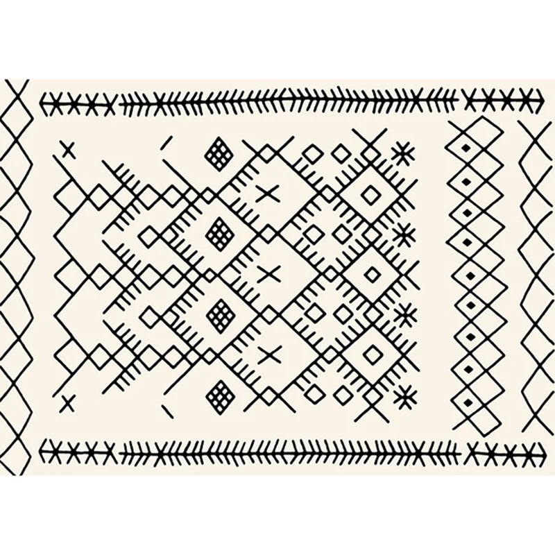 Premium per Tappeti Tappeto decorativo con motivo rombo Tappeto indonesiano multicolore Tappeto antiscivolo resistente all...