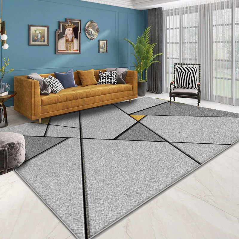 Premium per Tappeti Tappeto triangolare 3D multicolore confortevole Tappeto minimalista poliestere Resistente alle macchie...