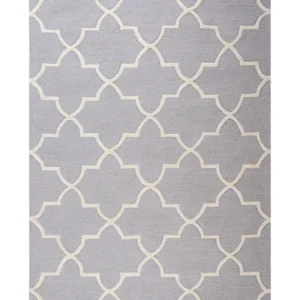 Professionale Tappeto rettangolare cotone grigio 140x200 cm SILVAN