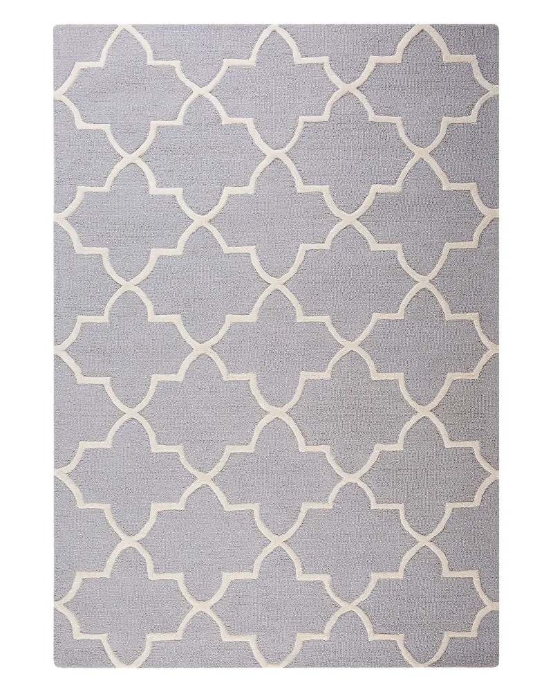 Professionale Tappeto rettangolare cotone grigio 140x200 cm SILVAN