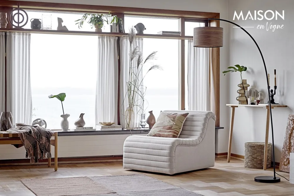 Punch Needle Tappeto iuta marrone Rodin Bloomingville - 200cm