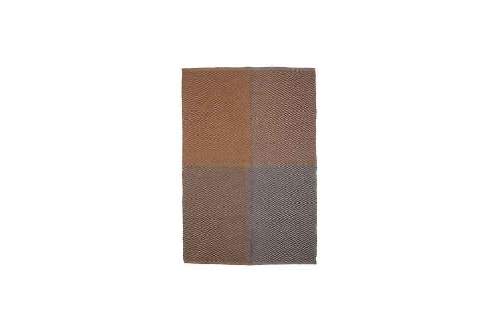 Punch Needle Tappeto iuta marrone Rodin Bloomingville - 200cm