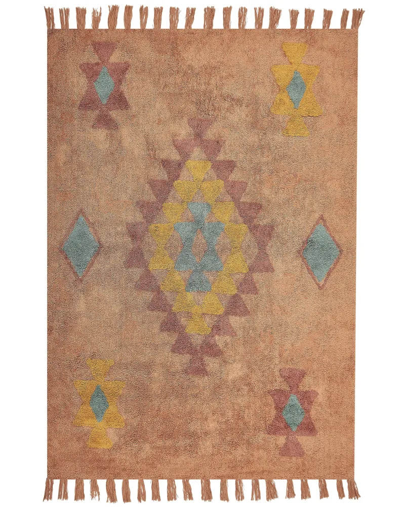 Set di Punte Tappeto cotone arancione 160 x 230 cm IGDIR